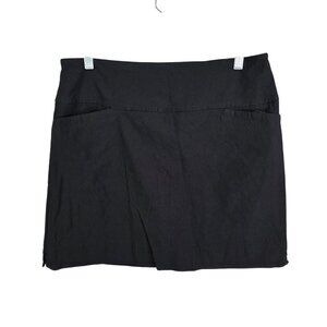 Womens S.C. & Co. Black Stretch Skirt Rayon Nylon Spandex Blend Lined Size L